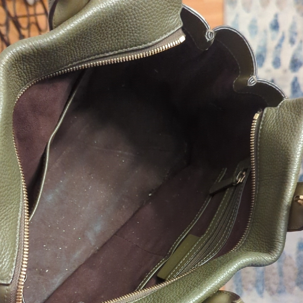 Michael Kors Olive Leather Satchel - Picture 7 of 8